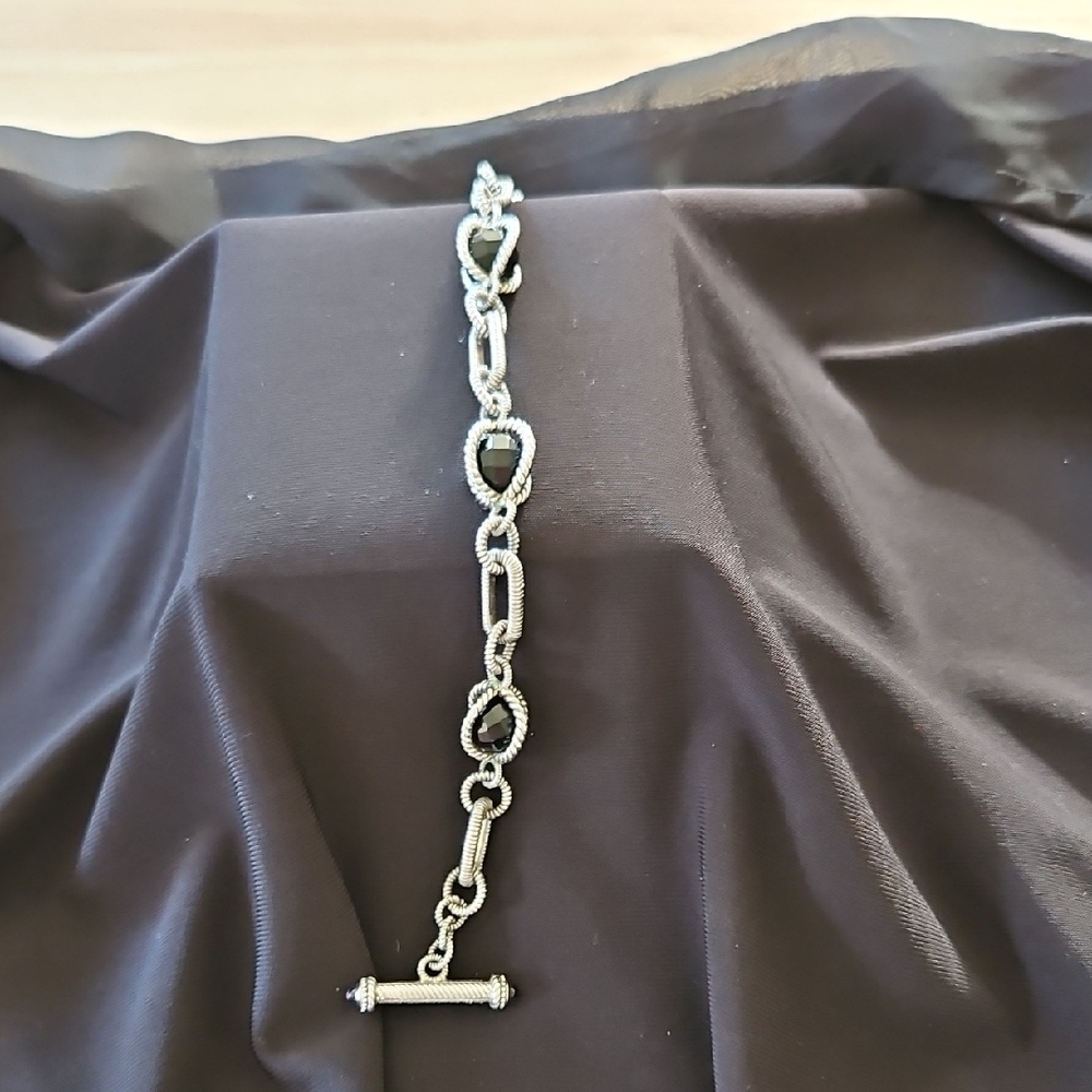 Judith Ripka Onyx Sterling Silver Bracelet